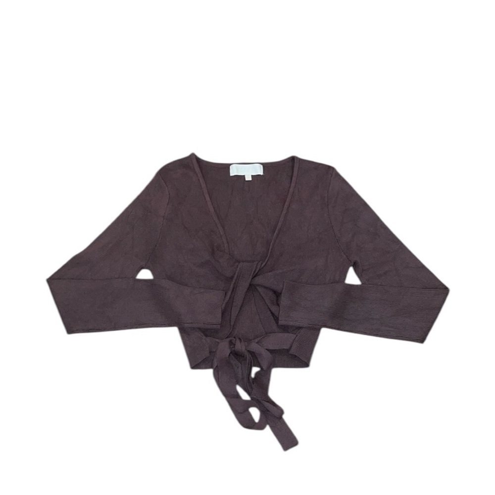 Meshki brown twist front long sleeve